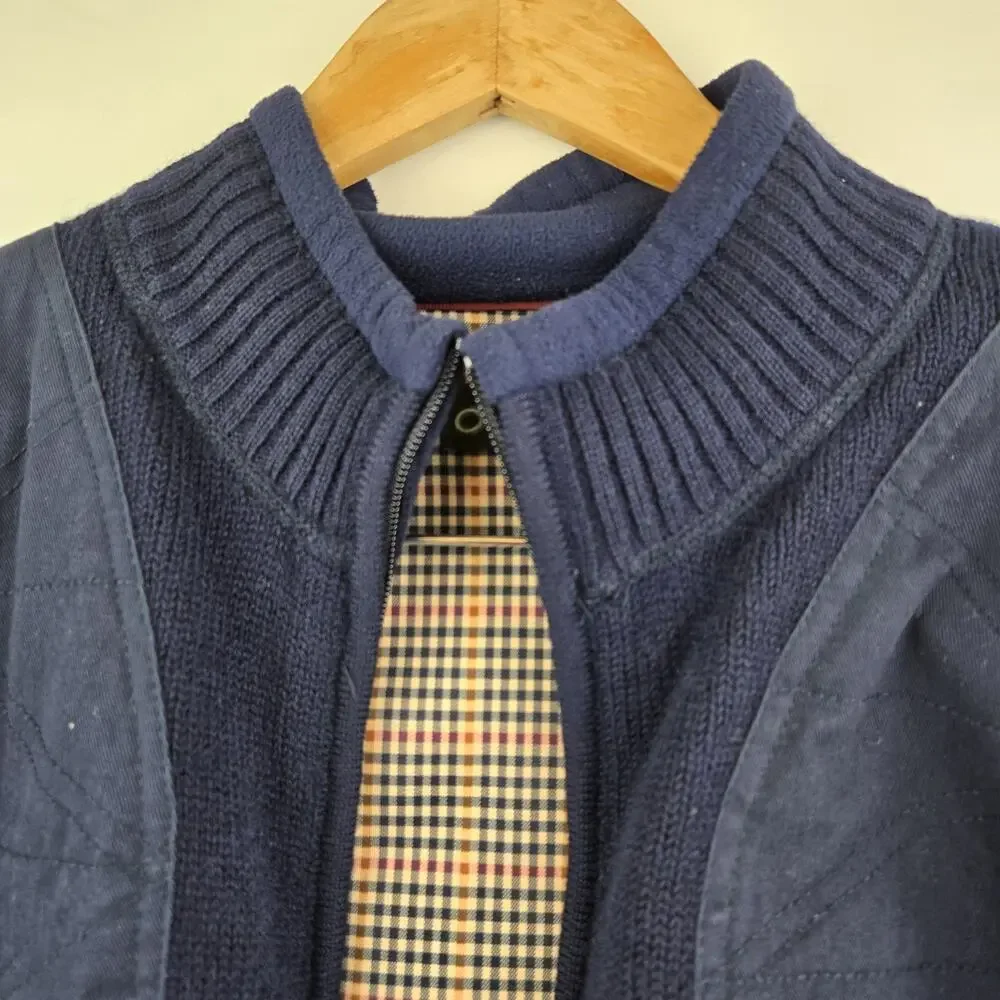 Orvis Sweater Men Large Blue‎ Foul Weather Wool Lined Full Zip Hunting